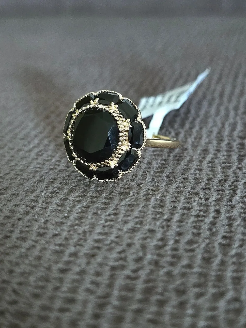 Shivam Black🖤 Onyx Flower🏵 Ring💍